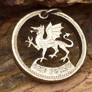 Welsh Dragon, Hand Cut Coin.