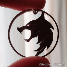 Load image into Gallery viewer, Witcher, Hand Cut Coin Pendant.
