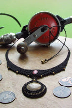 Load image into Gallery viewer, Picture Jasper and Rhodonite Healing Stones Macrame Necklace

