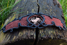 Load image into Gallery viewer, Steampunk Octopus Handcut Coin Design Adjustable Macrame Cuff Bracelet
