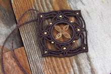 Load image into Gallery viewer, Celtic Knot Handcut Coin Design Boho Macrame Adjustable Pendant
